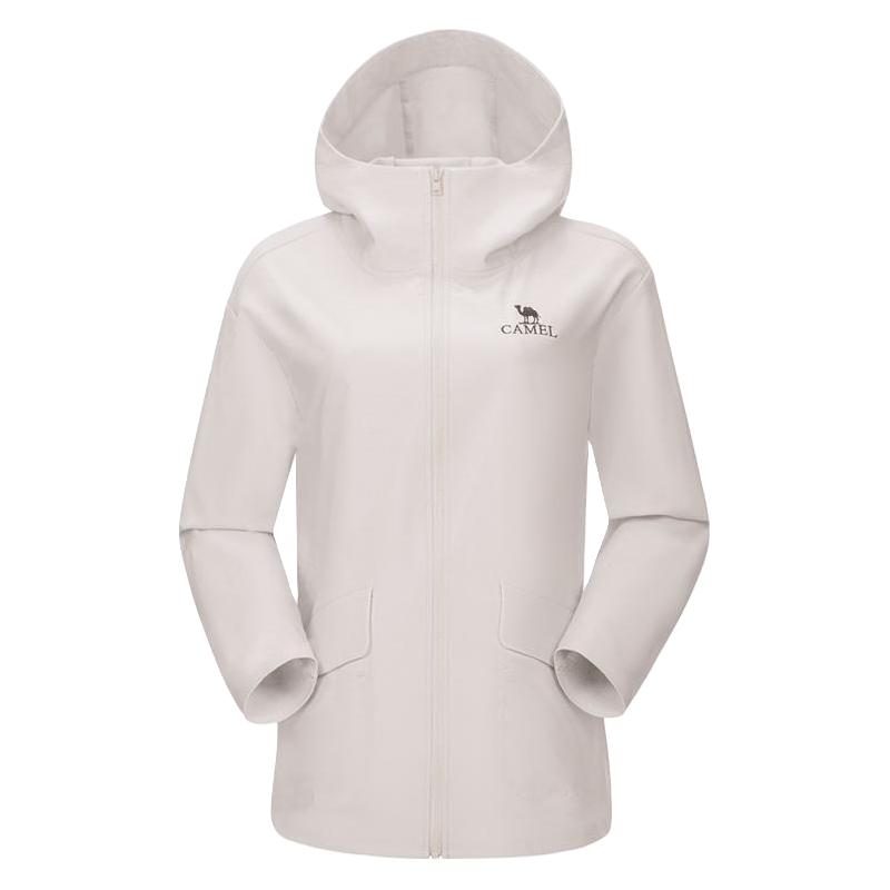 CAMEL骆驼户外软壳衣女连帽2024春秋防泼水防风聚热锁温功能外套