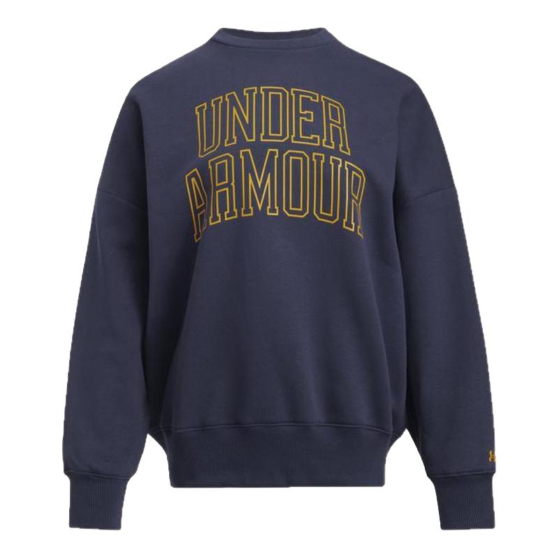 安德玛 UA秋冬Rival Varsity女子抓绒宽松运动休闲卫衣