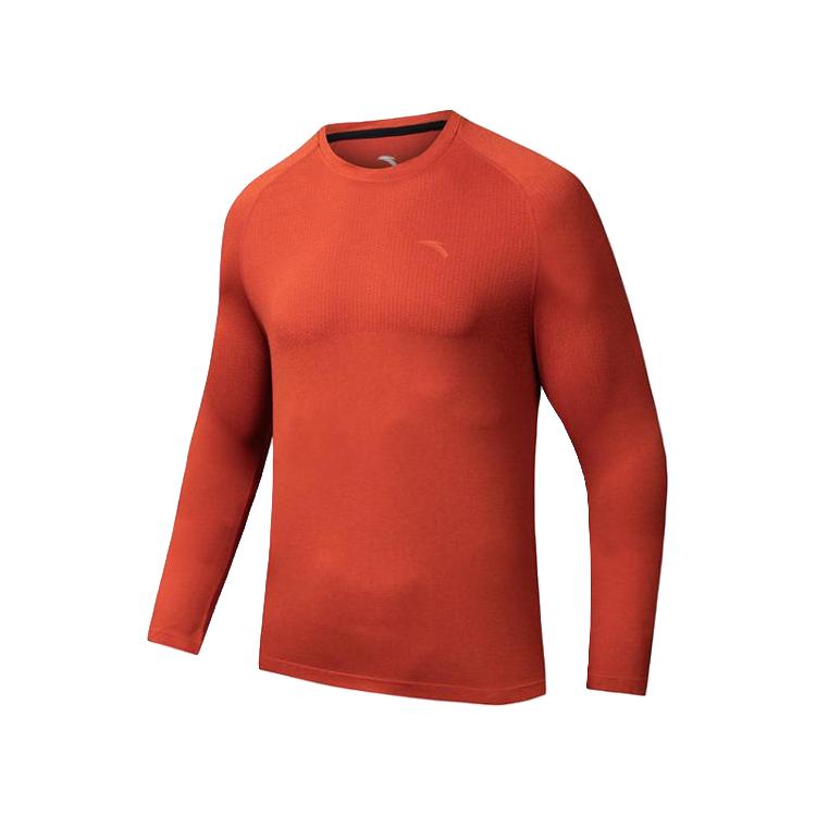 安踏 【速干大师T】长袖T恤男透气上衣无缝舒适训练跑步运动上衣