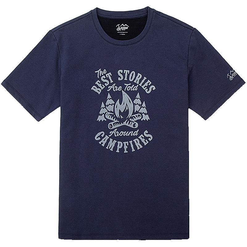 羊毛速干T恤男士夏季美式潮流吸湿透气短袖衫