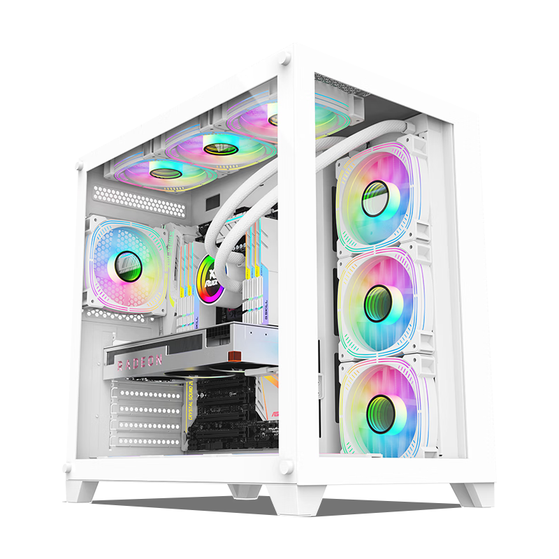 EVESKY积至 海景房PRO全景版海景房机箱（钢化玻璃/左右分区/360水冷/10风扇位/ATX主板/40系显卡） 海景房PRO-白色+