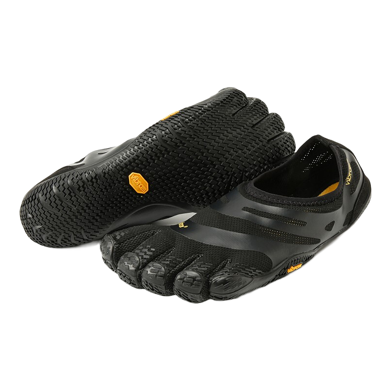 vibram 五指鞋男 赤足室内运动训练鞋跑步举重硬拉深蹲健身鞋透气网面橡胶底鞋EL-X 13M0101/黑色 40
