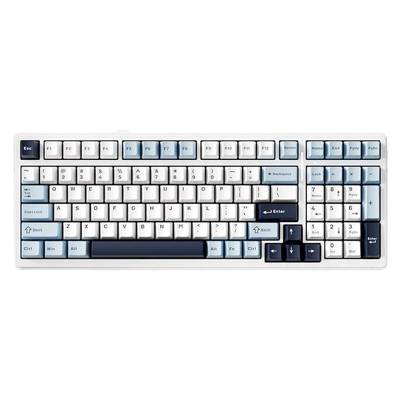 AULA 狼蛛 F99 99键 2.4G蓝牙 多模无线机械键盘