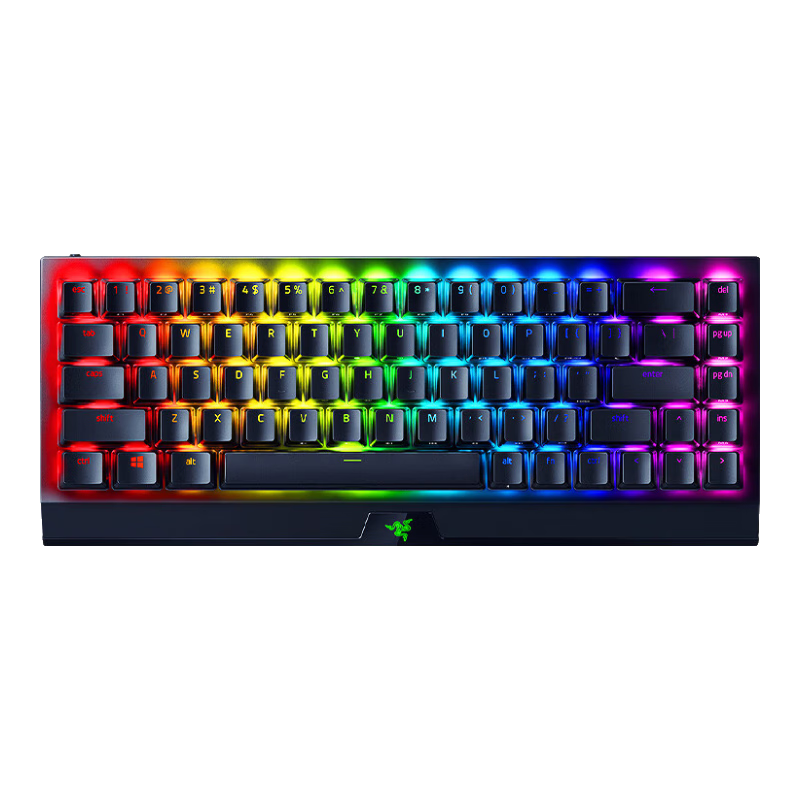  RAZER/雷蛇 黑寡妇蜘蛛V4 迷你 热插拔 机械键盘 布丁键帽  橙轴,绿轴,黄轴 黑色 RGB