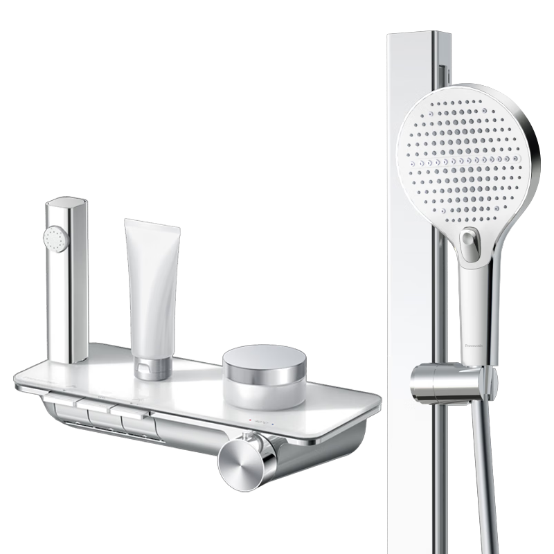 松下（Panasonic）多功能恒温花洒淋浴套装 分体式家用卫生间琴键置物淋浴器44S