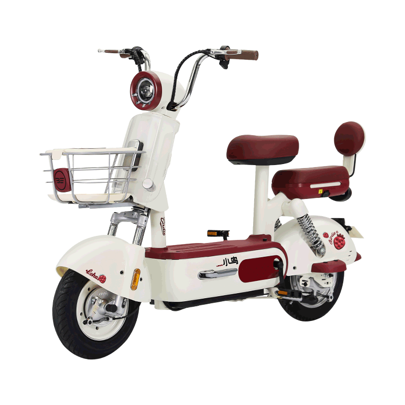 小鸟电动车续航80km锂电池48V24Ah亮晶晶电动自行车 焦糖红