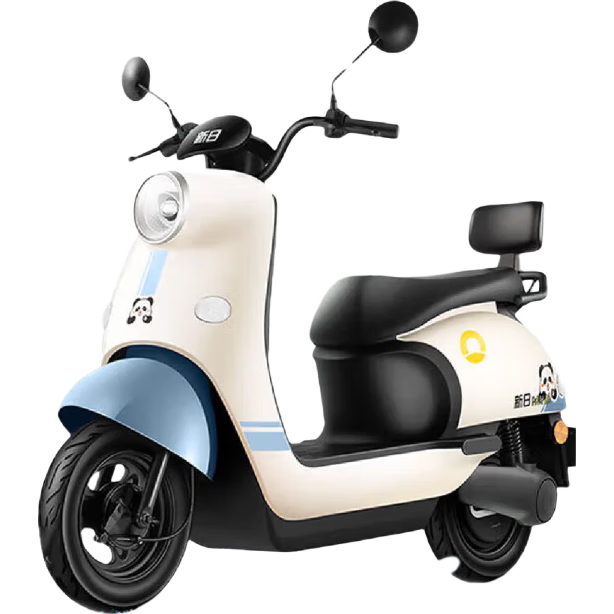 新日电动摩托车丽曼续航70公里60V20AH天能铅酸电池大容量成人代步轻便超长续航彩椰蓝