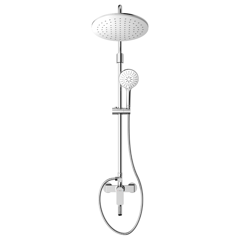 ARROW箭牌德国红点精铜主体增压淋浴花洒套装 全套手持顶喷三件套