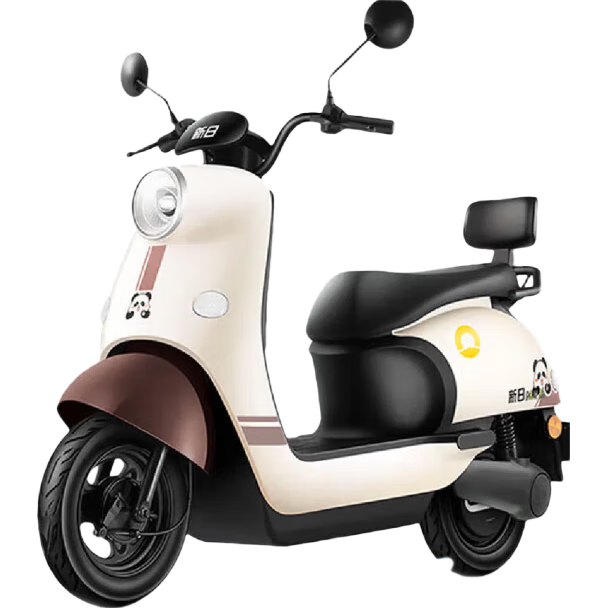 新日电动摩托车丽曼续航70公里60V20AH天能铅酸电池大容量成人代步轻便超长续航本彩棕