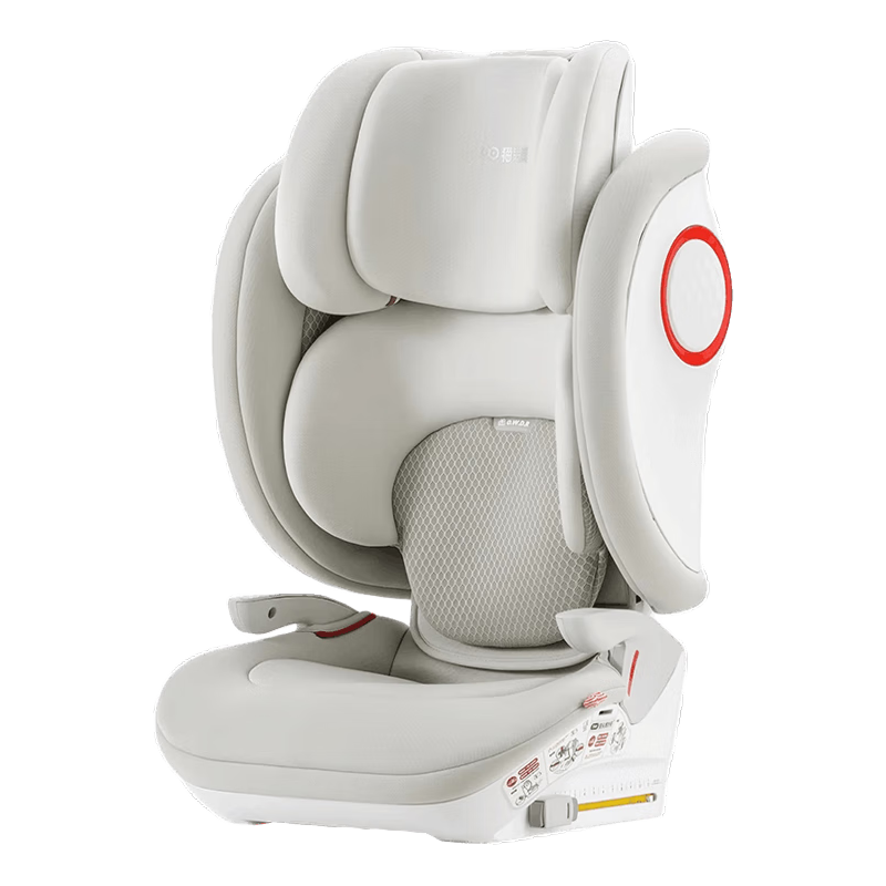 猫头鹰（SAVILE）3-12岁儿童座椅加宽加高可折叠ISOFIX接口M968A 妙拓银白 妙拓 银白(3-12岁)