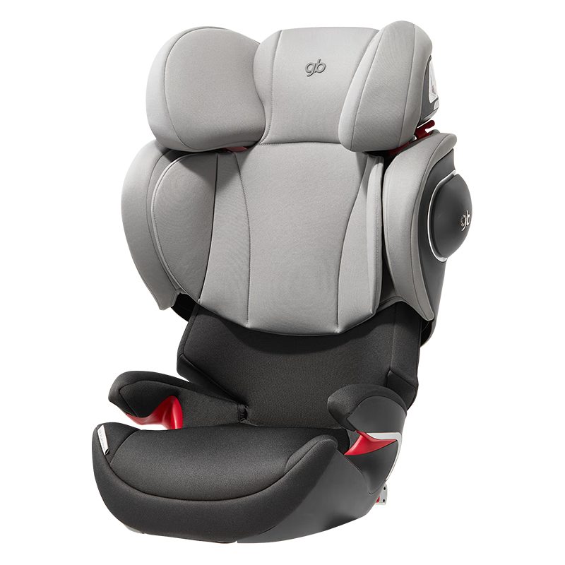 好孩子（gb）儿童座椅3-12岁ISOFIX接口 倾斜式头枕 ELIAN-FIX 极光灰