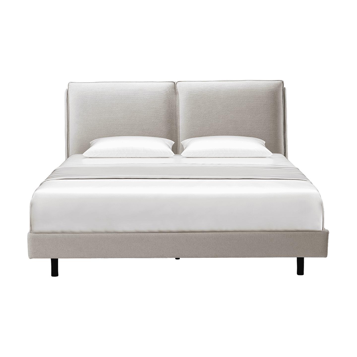 金可儿（Kingkoil）布艺床轻奢家用婚房居家软靠背床架乐轩 冰瓷白1.8x2米 多档调节床架【乐轩-冰瓷白】