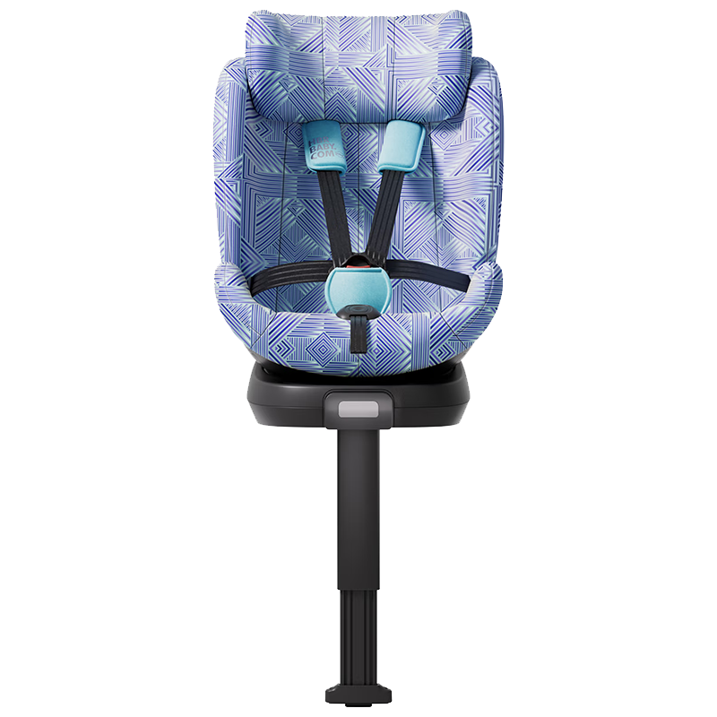 虎贝尔HBR虎贝尔X360pro儿童座椅婴儿车载0-3-12岁宝宝可坐躺汽车用 X360pro-幻彩条纹蓝