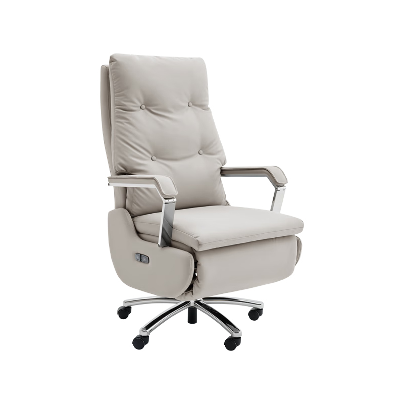 芝华仕（CHEERS）多功能人体工学办公电脑椅子电动可躺老板椅 K1229 极星白 