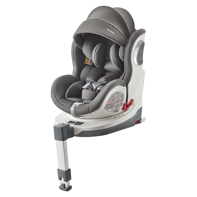 Ganen 感恩 儿童安全座椅0-4-12岁360度旋转 ISOFIX升级侧防 西亚 银月灰