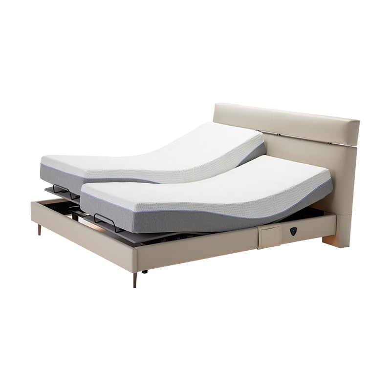 8H 双体智能电动床 双分区独立智能小爱语音多功能分体床 智仕灰+RM