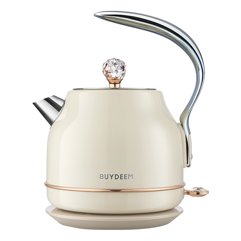 BUYDEEM/北鼎 K208 全304不锈钢 不锈钢电水壶  香槟黄 1.2L