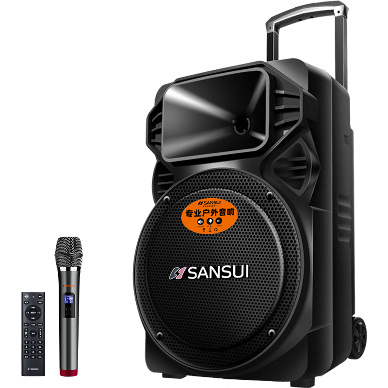 SANSUI 山水 A12-66 豪华版 2.0声道 户外 蓝牙音箱 黑色