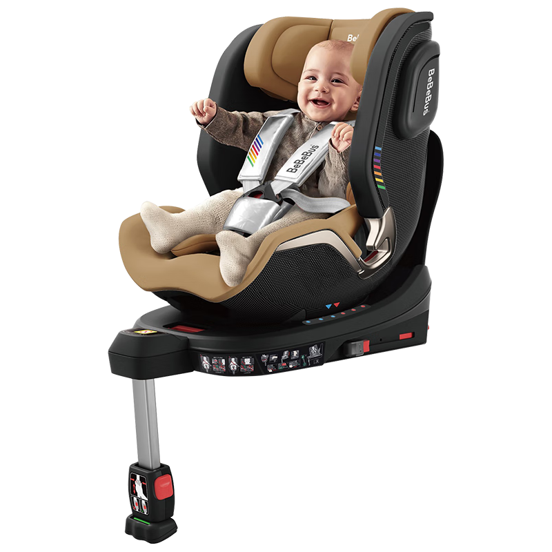 bebebus儿童座椅0-7岁360度旋转婴儿座椅 沙陀金