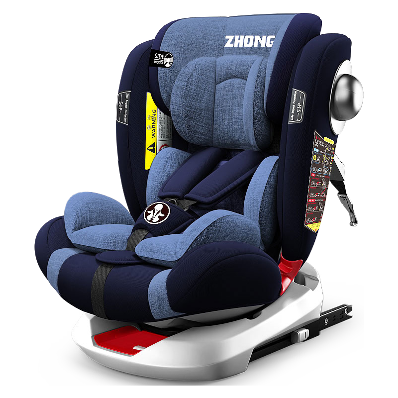ZHONGBA 众霸 儿童安全座椅0-4-12岁 360度旋转 isofix硬接口