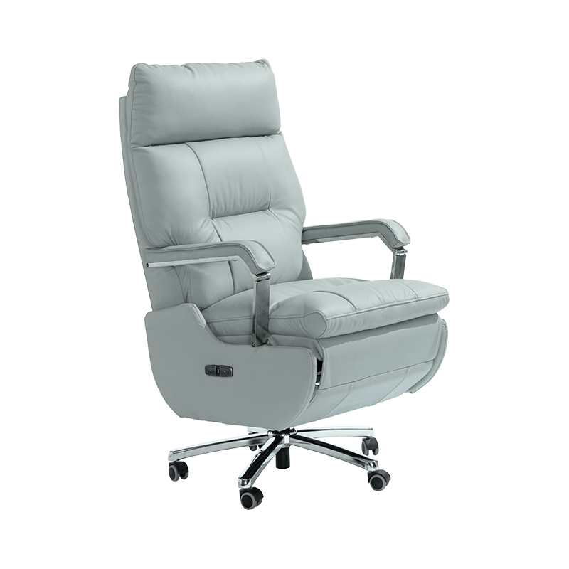 CHEERS 芝华仕 电动功能头层牛皮沙发老板午休家用办公舒适久坐学习椅30205蓝A