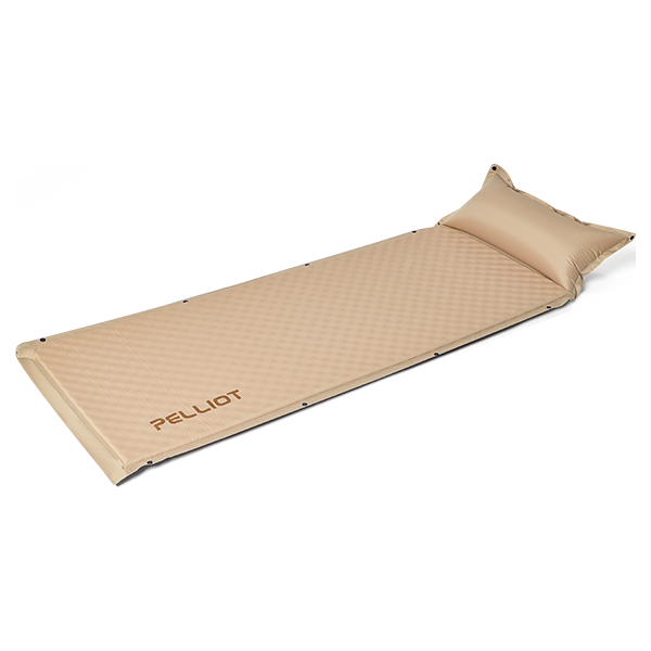 【户外露营装备】单人自动充气垫便携防潮垫睡垫带枕可拼接垫子