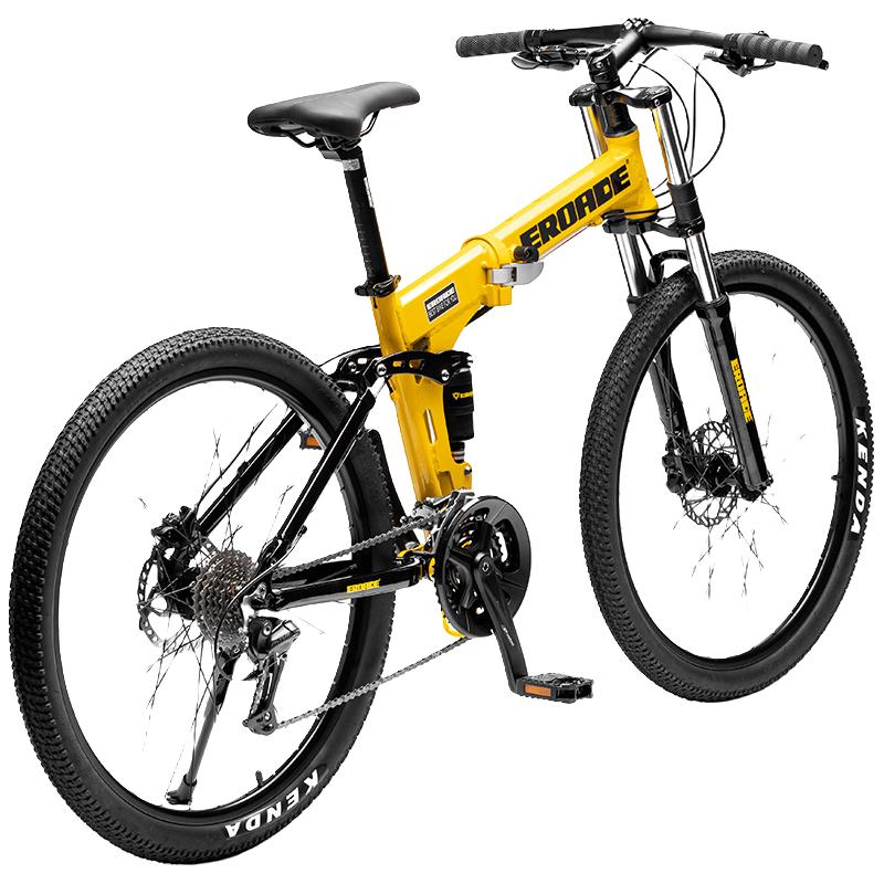 德国EROADE软尾山地自行车男双减震越野铝合金折叠变速成人青少年