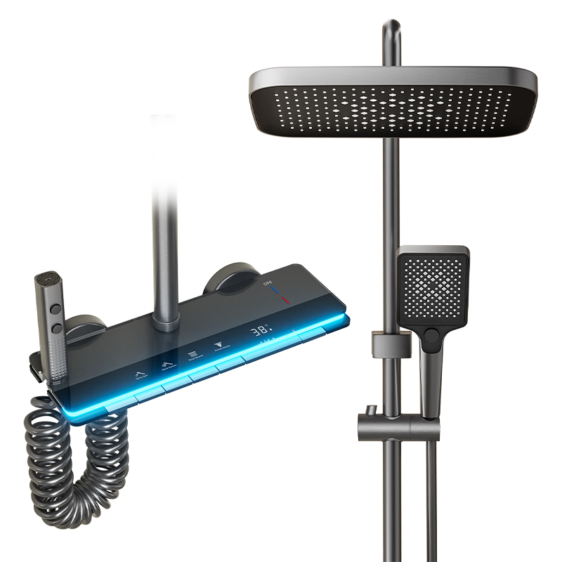 长虹洗澡淋浴喷淋头全套花洒套装全铜花晒沐浴卫浴室暗装恒温增压花洒 星空巨幕顶喷