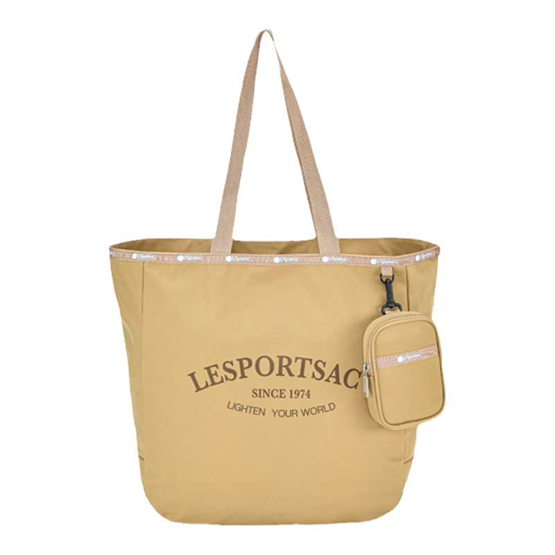 LeSportsac 乐播诗通勤出行包女包手提包大容量女包托特包礼物送女生 奶茶色