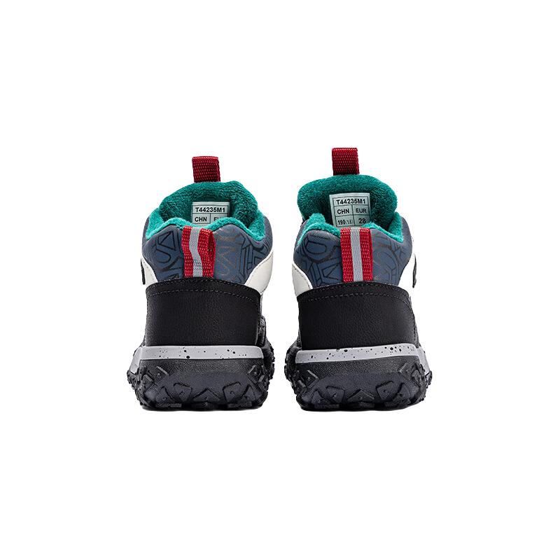 天美意儿童运动鞋男童2023春季新款女童休闲鞋中小童跑步鞋 藏蓝/象牙白