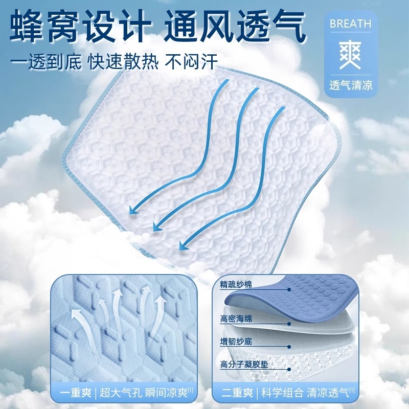 汽车坐垫夏季凉垫凝胶冰垫单片四季通用座椅通风透气夏天冰丝座垫