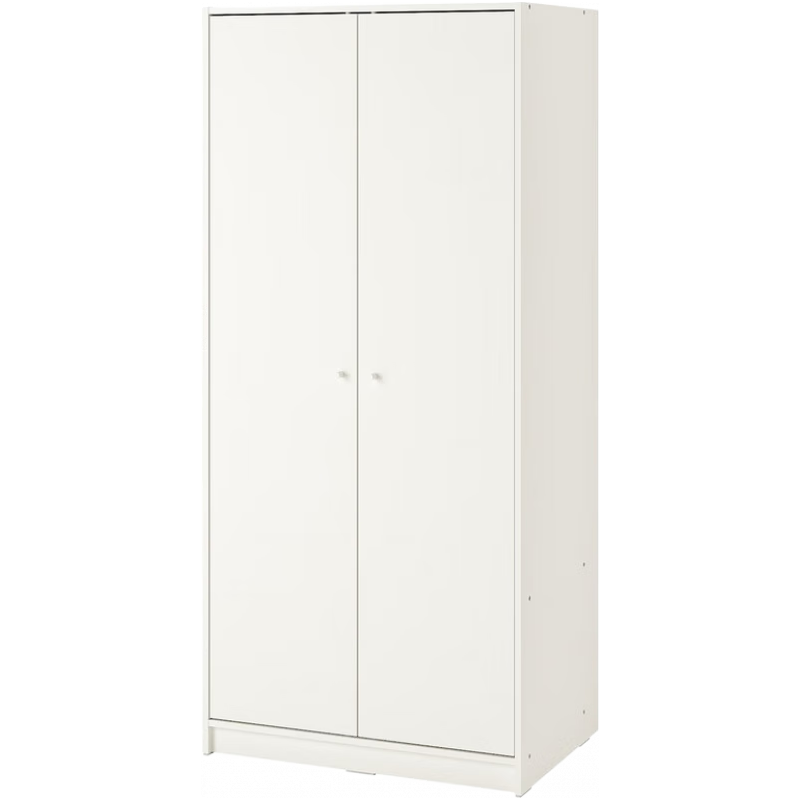 IKEA 宜家 KLEPPSTAD 克勒普斯塔 现代简约衣柜 2门 白色 79*55*176cm