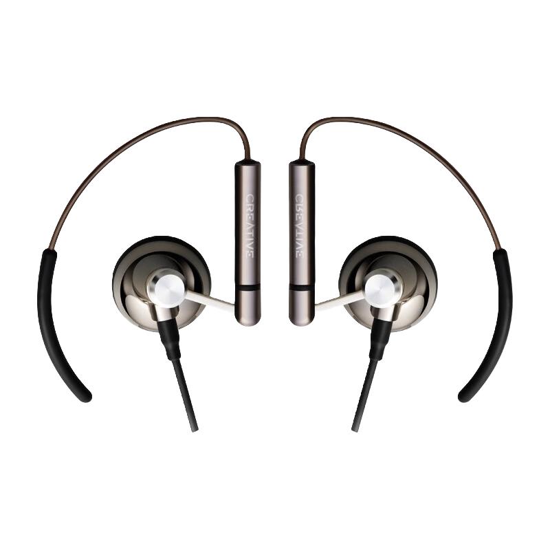 CREATIVE 创新 Aurvana Air 平头塞挂耳式有线耳机 黑色 3.5mm