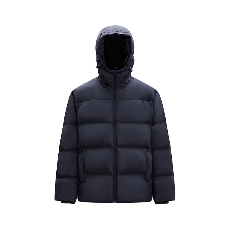 京东京造 面包羽绒服 户外秋冬加厚外套男女 黑色 L