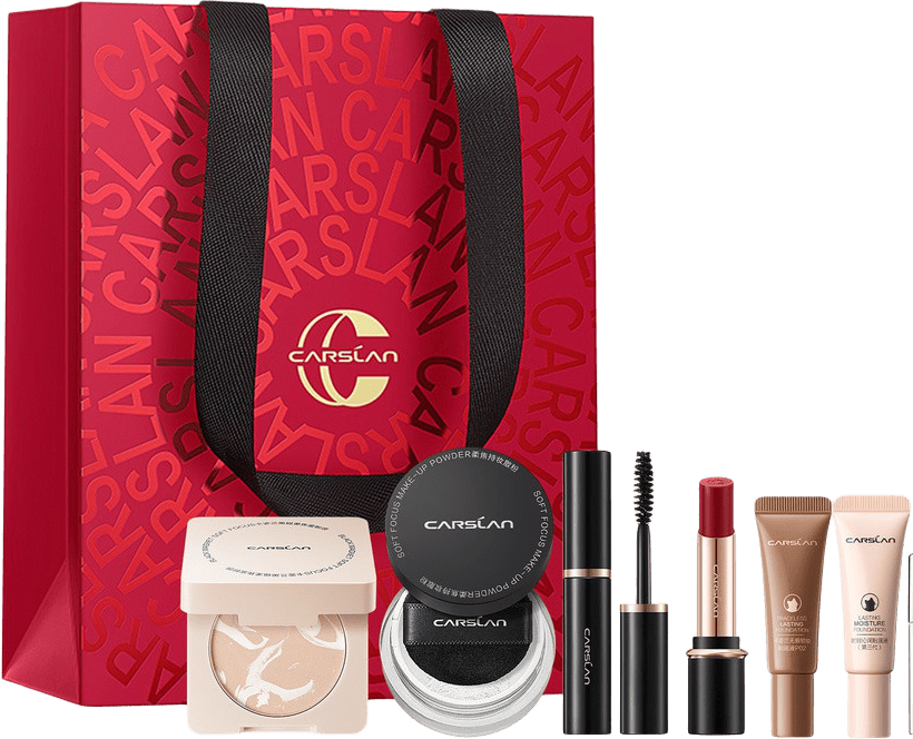 卡姿兰 双猫粉底液黑磁散粉睫毛膏唇蜜口红唇釉