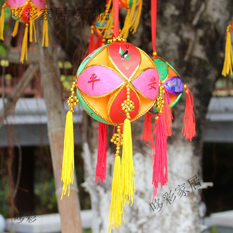 维诺亚广西绣球靖西纯手工刺绣婚庆礼品挂饰民族特色学生抛绣球表演道具