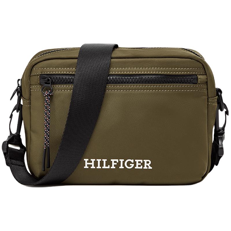 Tommy 男装撞色字母休闲通勤轻便拉链单肩斜挎相机包AM0AM11546