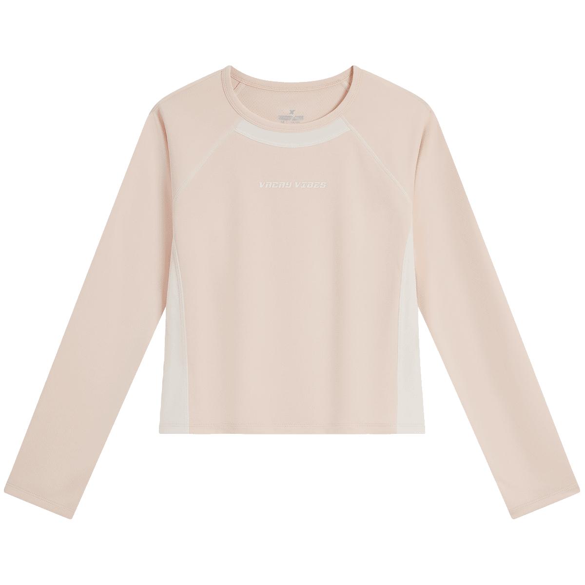 特步 XTEP【吸湿速干】长袖T恤女外套吸湿速干打底衫运动上衣长袖针织衫