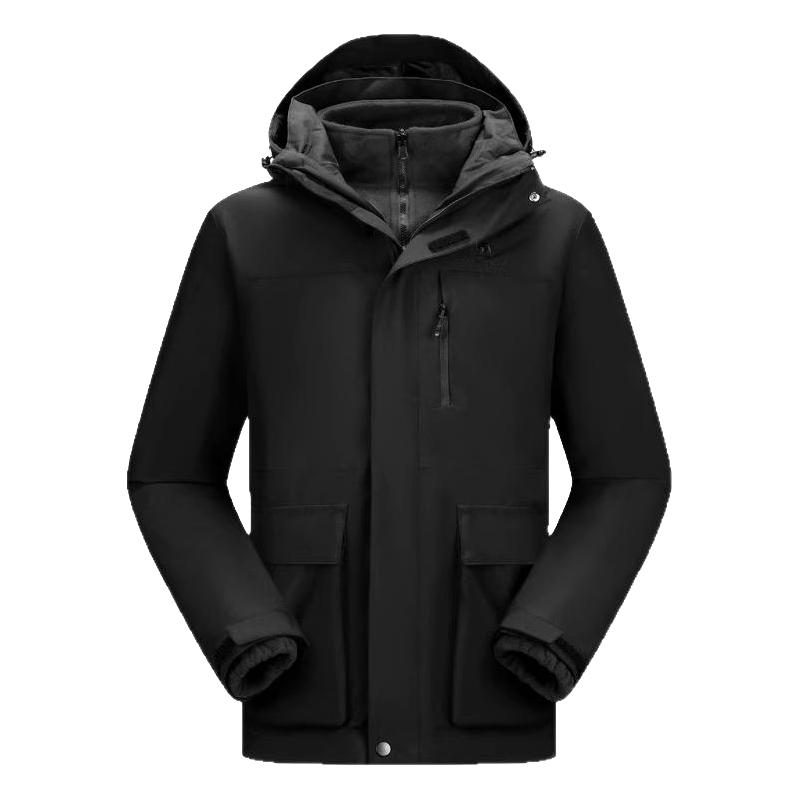 【清仓特卖】骆驼户外冲锋衣三合一可拆卸加厚两件套时尚印花外套