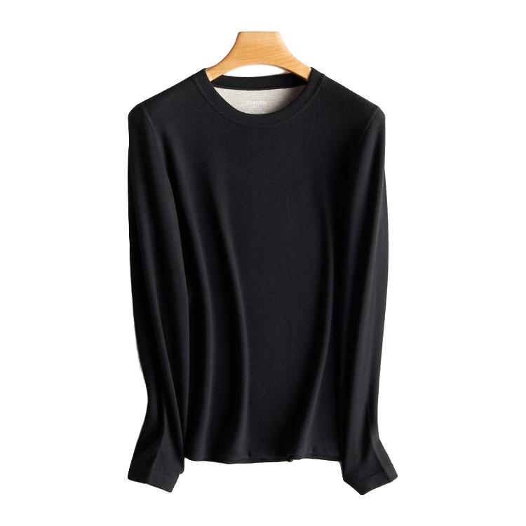 德绒速热保暖内衣女羊毛蚕丝加厚加绒紧身美体打底衫单件上衣冬