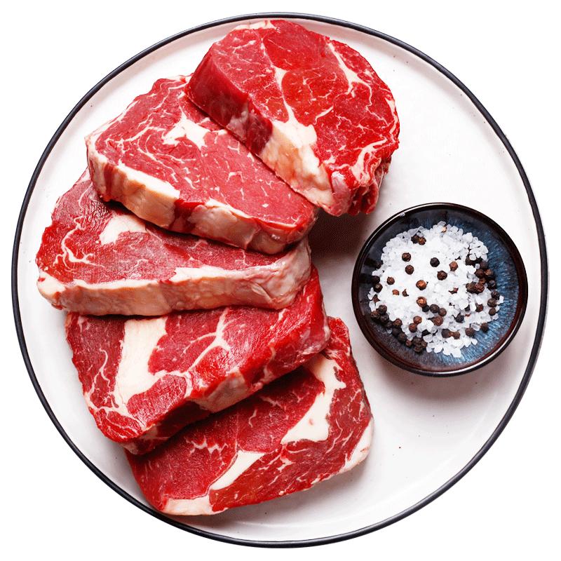  Mr.Meat/肉管家 原切谷饲眼肉牛排  包装 1200g 8片