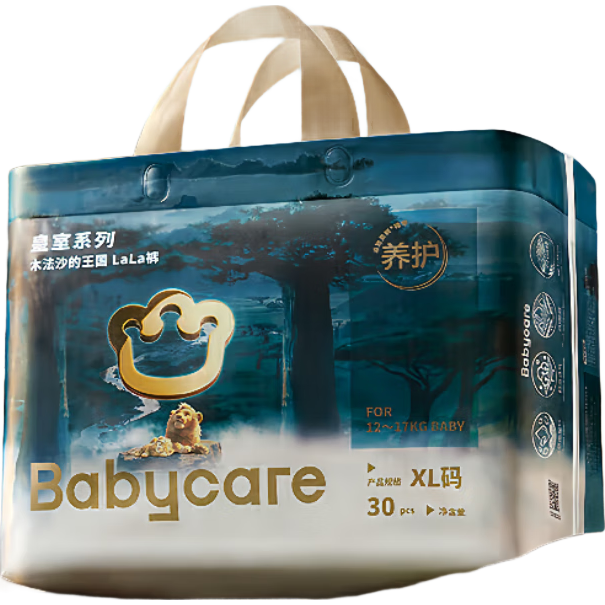 babycare 皇室木法沙的王国拉拉裤尿不湿成长裤XL30片(12-17kg)