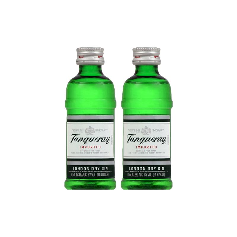 英国添加利伦敦干味金酒50ml*2瓶杜松子酒特调洋酒