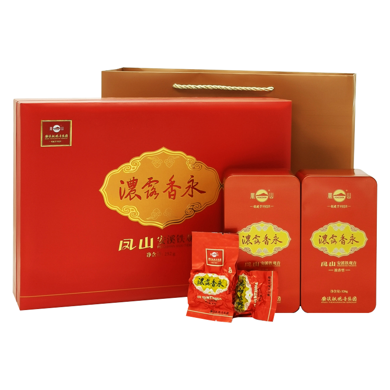凤山茶叶乌龙茶安溪铁观音NT3000A浓露香永炭焙铁观音浓香礼盒装250g