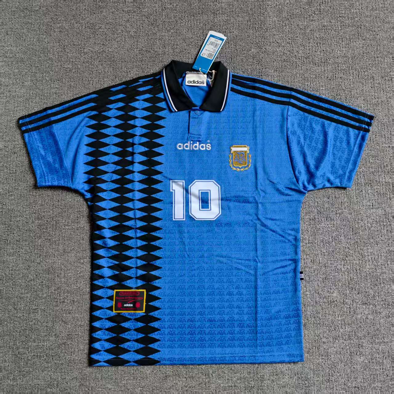 阿迪达斯阿根廷客场1994年复刻版复古短袖翻领运动球衣IS0266 XL