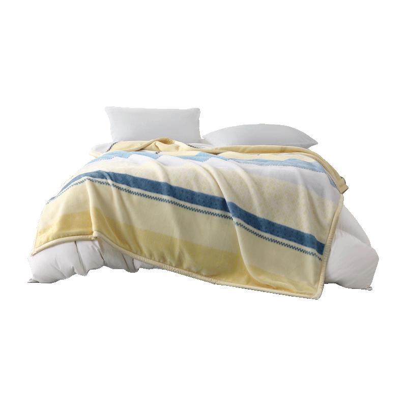 水星家纺毛毯冬季加厚加绒A类拉舍尔毯子双层铺床盖毯可机洗6.4斤200×230 【拉舍尔毯】塔希提(双层加厚)