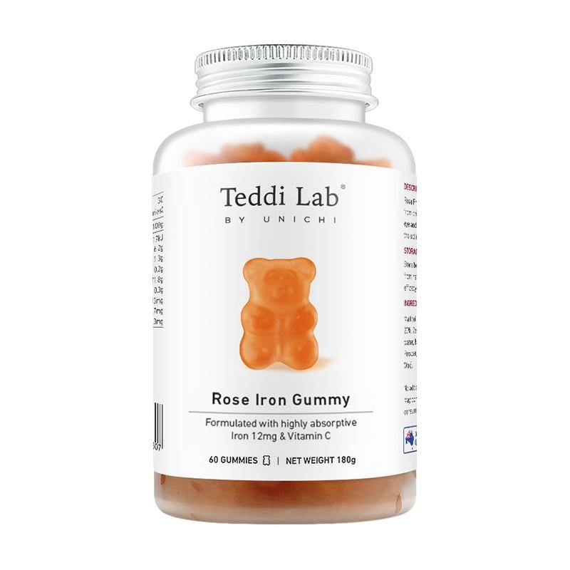 【马思纯同款】Unichi玫瑰富铁小熊软糖孕期补铁软糖补气养血女士