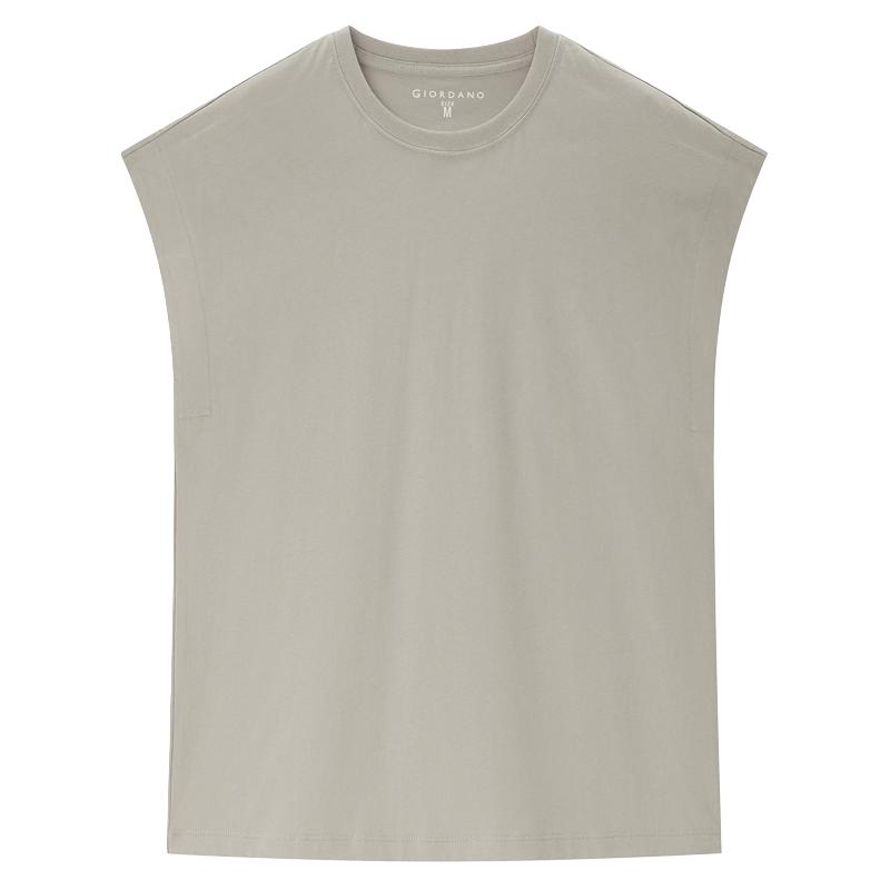 GIORDANO 佐丹奴 纯棉T恤女春夏针织纯色小高圆领连片短袖T恤女款