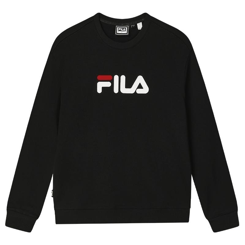 FILA 斐乐官方情侣款套头卫衣25秋冬季新款休闲宽松长袖加绒保暖上衣