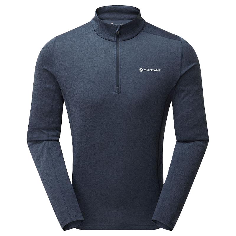 MONTANE盟泰恩DART ZIP NECK 户外速干式T恤男款透气徒步防晒衣服